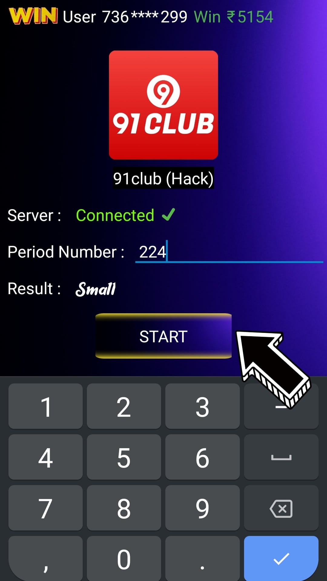91 club hack period number mod apk